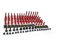 para Suzuki GSXR750 GSR600 DL650 GSXS750 TL1000S para B-King Kit Tornillos Tuercas Carenado Motocicleta Fijación Carrocería Pernos Cuerpo Carenado(Red)