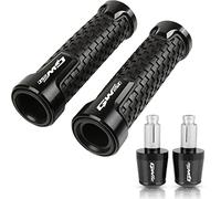 Para Suzuki GW250 INAZUMA GW 250 2012-2018, Manillar Antideslizante Para Motocicleta, Manillar, Empuñaduras De Mano, Agarre De Goma, Extremos, Enchufe De 22mm Con Logotipo Piezas de la manija(Negro)