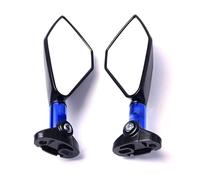 Para Suzuki Para B-King GSF1250 600 Para Gladius SFV650 Para Boulevard - Espejo Retrovisor Lateral Universal Aluminio Motocicleta Cristal Azul(Blue)