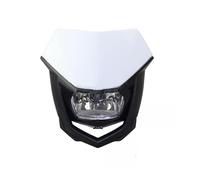 para Suzuki para CRF para WRF para DR para YZ Motocross Dirt Bike para Offroad H4 Faro Universal 12V 35w Máscara De Faro De Motocicleta Faros Delanteras(White Black)