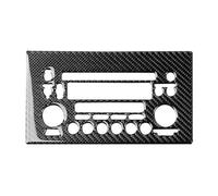 para Suzuki para Grand para Vitara Panel Control Radio Central Fibra Carbono Cubierta Decorativa Embellecedor Interior Coche Accesorios Etiqueta Coche Interior Panel Marco(A Black)