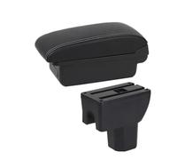 para Suzuki para Ignis Caja De Reposabrazos para Coche Piezas De Repuesto Específicas Accesorios De Almacenamiento Interior Reposabrazos Central Caja(B1 Black White 3USB)