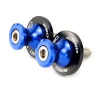 Para Suzuki Para SV 650 SV650 / S SV650S 1999-2003 2004 2005 2006 2007 2008 2009 Soportes Deslizadores De Tornillo Basculante Carretes Deslizantes M8 POMPOMPUR(Blue)