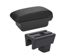 Para Suzuki Para Swift 2005-2024 Caja De Reposabrazos Interior Coche Accesorios Para El Coche(B1 Negro rojo 3USB)