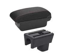 Para Suzuki Para Swift 2005-2024 Caja De Reposabrazos Interior Coche Accesorios Para El Coche(C1 Negro rojo Sin USB)