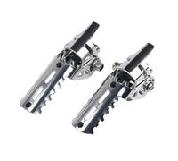 para Suzuki para V-Strom para Vstrom 1050XT para DL1050 A para DL1050XT Clavijas Delanteras Motocicleta Reposapiés Abrazaderas Pedal Reposapiés Delanteros(Plata)