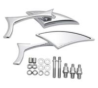 Para Suzuki Para Volusia Para Boulevard Para Marauder Para Intruder LC C109R C50 C90 M109R M50 S40 Motocicleta Retrovisores Laterales retrovisor plegable moto(A(Chrome))