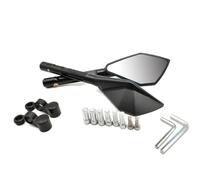 Para Suzuki RMX250 RMZ250 DRZ400SM DR250 DJEBEL RMZ450 CNC Espejo Retrovisor De Aluminio Para Motocicleta Espejos Laterales Para Moto(Negro)