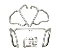 para Suzuki V-Storm DL250 2016-2020: Defensa Superior Inferior Motor Barra Protectora Autopista Carretera Barras Choque Carretera Moto(Plata)