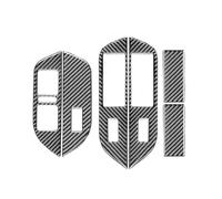 Para T&OUAREG 2011-2018 Fibra Carbono Interruptor Panel Ventana Coche Botón Control Elevación Marco Cubierta Embellecedor Pegatina Interruptor Mando Elevalunas