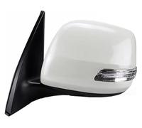Para T&oyota Para Landcruiser Prado 150 Serie 2009-2013 Espejos Exteriores Luces Direccionales Ajuste Eléctrico Lentes Calefactables Espejo Retrovisor Completo(White-Left(Side),9 Wire)