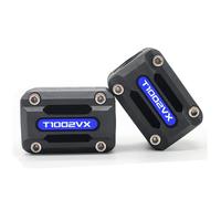 Para T1002VX T 1002 VX 2025 22/25/28mm Marco de la motocicleta Barra de protección del motor Bloque de protección decorativo para parachoques (Azul)