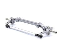 Para Tamiya 1/14 RC Coche Piezas Para Camión Tractor: 1 Delantero Metálico Con Barra Dirección Accesorios Mejora Negro O Plateado Piezas RC(Silver)