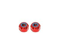 Para TAMIYA DT-03 2 Piezas Mejoras Aluminio Rueda Delantera Adaptador Hexagonal Con Rodamiento Coche RC Piezas(Red)