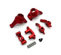 Para Tamiya Para Hornet Para EVO 58742 DT02 DT03 1/10 Dirección Metal C Asiento Copa Trasera Juego 3 Piezas Accesorios Coche Control Remoto Cazoleta DireccióN Rc(Red)