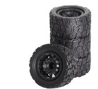 para Tamiya para HPI para Kyosho para Arrma 1/10 Camiones Accesorio RC Coche 12-14mm Neumático Plástico Reemplazo 4 Piezas RC 1:10 RC Coche NeumáTico Piezas