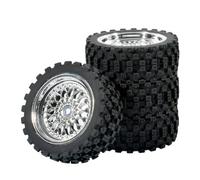 Para Tamiya Para TT01 Para TT02 Para Kyosho Para Sakura D3 Para Traxxas 4Tec 2,0 1/10 1/12 1/14 Ruedas Neumáticos Carretera Llantas Plástico Hexagonales 12mm RC Mejoras(3MM Silver)