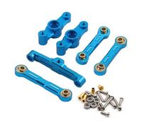 Para Tamiya Para TT02 Para TT-02 TT-02D 1/10 RC Drift Car Piezas Aluminio Rodamiento Bolas Manivela Dirección Conjunto Enlace Modelo Piezas ReparacióN Rc(Blue)
