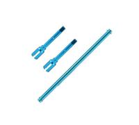 Para Tamiya Para TT02 Para TT02B 1/10 Juego Juntas Hélice Eje Transmisión Central Metal RC Juguetes Reparación Piezas Mejora Coche Ejes TransmisióN Rc(Blue)