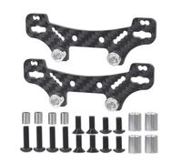 Para Tamiya Para TT02 TT02D TT02R TT02T 1/10 Amortiguador Delantero Trasero Fibra Carbono Chasis Piezas Actualización Para Coche RC Accesorios Piezas