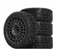 Para Tamiya XV 01 XV 02 Para TT01 Para TT02 PTG-2 1/10 4 Piezas De 68 Mm Para Neumáticos Para Rally Ruedas De Goma Piezas Mejora Para Coche De Carreras RC Rc NeumáTico Piezas(Black)