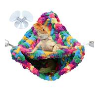 para tanques de dragón barbudo, hamaca para reptiles de doble capa | balancín a mano, reptil de diseño de doble capa para lagartos camaleones loros