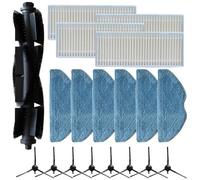 Para Tapo Rva100 Rv10 Plus Rv30 Plus Robot Aspirador Accesorios Paquete Incluyendo Cepillo de Rodillo Principal Cepillos Laterales Almohadillas Mopping Pads Filtro Set B (B)
