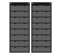 para tarjetas de índice - Bolsillo transparente con 16 ranuras, organizador de montaje en pared de acceso rápido para negocios | 72 x 30 cm, PVC Oxford 270 g | Protector de tarjetas flash para