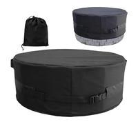 para tazón de fuego, cubierta impermeable para patios, cubierta de fuego para exteriores, cubierta de fuego Oxford 600D, cubierta de fuego resistente, ajustable