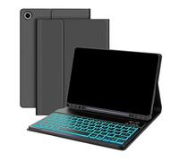 para Teclado para Tableta, Cubierta retroiluminada, Soporte magnético, Suministro Ajustable con función Duradera, Ranura para bolígrafo con Detalles prácticos, Lugar de Trabajo, Escuela