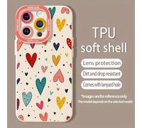 para teléfono Love, compatible con iPhone 18ProMax/17/17Pro/17Air 16 /15/14/13/12/11, simple de , con cojín de aire anticaídas, con bordes de color, carcasa y gruesa de moda y bonita