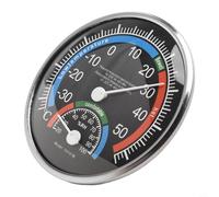 Para termo higrómetro tipo analógico para observación continua del clima de la habitación con enfoque en la estabilidad de la temperatura y el equilibrio de humedad (negro)