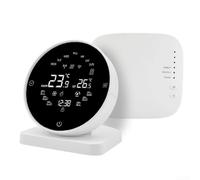 Para termostato inalámbrico inteligente WiFi programable controlador de temperatura funciona con Alexa para Tuya App Control remoto 5+2/6+1/7 modos para precisión ± 0.5 °C batería o USB alimentado