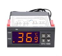 Para termostato stc-1000 regulador de -50 °C hasta 99 °C, preciso para stc | Doble para relé de 10 A, calefacción/refrigeración, diferencia ajustable, amplio rango de voltaje, pantalla LCD