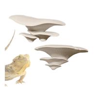 para Terrario De Lagarto | realistas 3D - 2 Piezas Plantas Decoraciones Casa Reptiles, para Lagartos, Geckos, Ranas Camaleones, Dragón Barbudo, Descanso Y Exploración