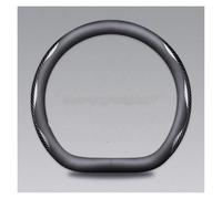 para Tesla 3 para Y para S para X para Roadster Fibra Carbono Antideslizante Cuero Transpirable Protector Volante Coche Protector De Volante Coche(D Carbon Fiber Black)