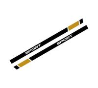 Para Tesla Model Y 2 Uds Pegatinas Laterales Para Puerta De Coche Calcomanías Decorativas De PVC Para Coche Película De Vinilo Impermeable(Black and Gold)