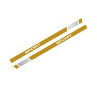 Para Tesla Model Y 2 Uds Pegatinas Laterales Para Puerta De Coche Calcomanías Decorativas De PVC Para Coche Película De Vinilo Impermeable(Gold and Silver)