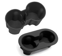 Para Tesla Para Model Y Para Juniper 2025 Portavasos Agua Control Central Inserto Asiento Trasero Delantero Silicona(2PCS)