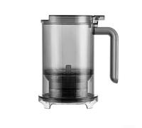 Para tetera con infusor duradero para preparar té y café sueltos, tapa de sellado térmico para una mejor remojo, colador de malla fina extraíble para una fácil limpieza (negro transparente)