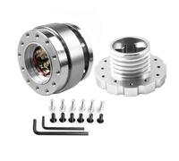 Para Thurstmaster TX T300 T500 TS-PC 6 Agujeros De Carreras 73mm Volante De Coche Adaptador De Liberación Rápida Snap Off Boss Kit Adaptador De Cubo De Volante(Plata)