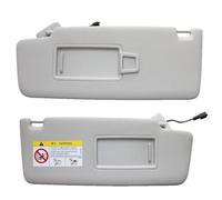 para Tiguan L para Touran Kodiaq 2017-2024 Panel Visera Solar Interior Delantero Izquierdo Derecho Espejo Maquillaje con Cable(Gray 1 Pair)