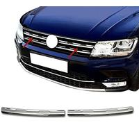 para Tiguan/Tiguan Allspace MK2 2016-2020 Cromado Embellecedor para Parrilla Delantera Central de Acero Inoxidable Accesorios para automóviles 2 Piezas (No para R-Line/Offroad)
