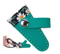 para tijeras, de almacenamiento para tijeras de piel sintética, protectora para bordado, costura, acolchado, manualidades, de seguridad para tijeras de bordar