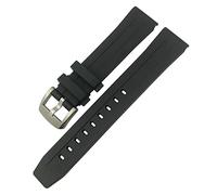 Para Tissot 1853 Seastar T120 T114 Correa de reloj de goma deportiva buceo negro azul suave correa de reloj de goma de silicona 19 mm 20 mm (color: 10 mm cierre dorado, tamaño: 20 mm), 19mm