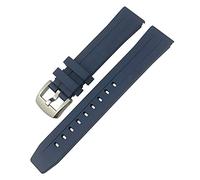 Para Tissot 1853 Seastar T120 T114 Correa de reloj de goma deportiva buceo negro azul suave correa de reloj de goma de silicona 19 mm 20 mm (color: 10 mm cierre dorado, tamaño: 20 mm), 20mm