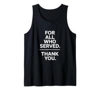 Para todos los que sirvieron gracias Día de los Veteranos Camiseta sin Mangas