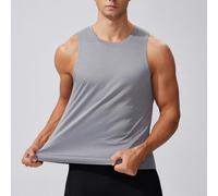 para top Musculación Hombre Transpirable Polyester para top(Gray XXL) | espalda ancha, optimiza líneas, reduce fricción, perfecto culturismo, levantamiento pesas
