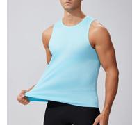 para top Muscular Hombre Poliéster Transpirable Ligero para(Blue XXL) | Secado para rápido, para elimina sudor, mantiene , ideal running, entrenamiento intenso
