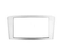 para Toyota para Avensis 2002-2008, Panel Estéreo Doble 2 DIN, Radio, Fascia, DVD, Instalación De Tablero, Kit De Molduras Marco Radio de Coche(Plata,178X102mm)